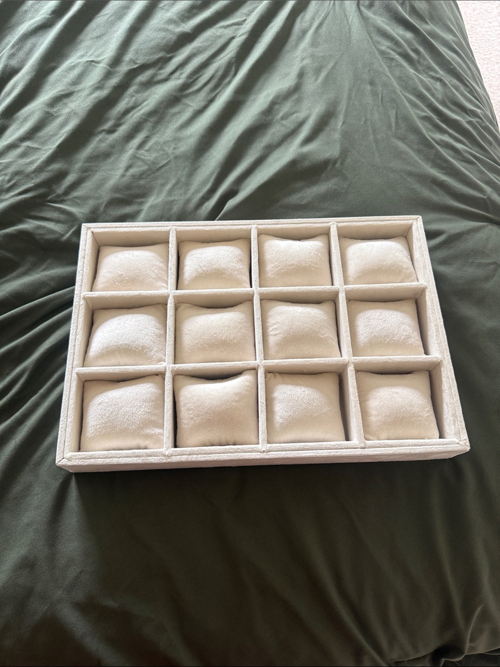 Luxury Cream 12-Slot Watch Organizer Tray - Unbranded - set of 2